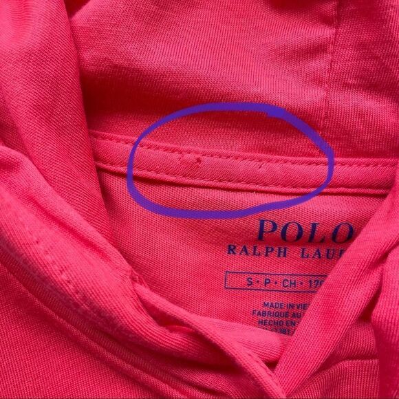 Polo by Ralph Lauren Pink/Red Light Hooded Shirt - Size: Small - Picture 7 of 8